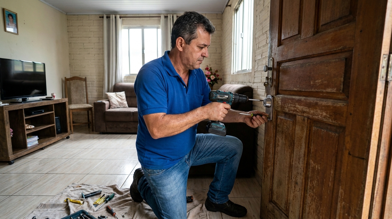 Serviço de Instalação de Fechadura Residencial no Jardim do Prado, Maringá‑PR